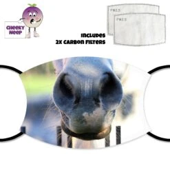 CheekyNeep Store 41 "Breathe" Horse Face Cover With Filters