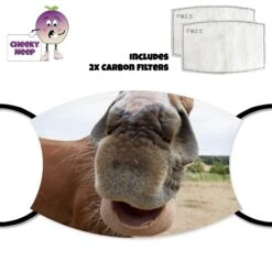 CheekyNeep Store 51 "Yeah Right!" Horse Face Cover With Filters