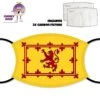 Lion Rampart Flag Face Cover With Filters -CheekyNeep Store face cover lion rampart flag CN 0018 0077 by cheekyneep.com