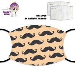 Moustache Face Cover With Filters
