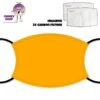 Orange Coloured Face Cover With Filters -CheekyNeep Store face cover orange CN 0018 0001 orange by cheekyneep.comnge