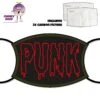 Red Punk Face Cover With Filters -CheekyNeep Store face cover punk CN 0018 0150 by cheekyneep.com