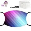 Purple Blue Rays Face Cover With Filters -CheekyNeep Store face cover purple blue rays CN 0018 0244 by cheekyneep.com