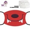 Red Fangs Face Cover With Filters 2 Red Fangs Face Cover With Filters -CheekyNeep Store face cover red fangs CN 0018 0245 by cheekyneep.com