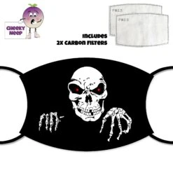 Skull And Hands Face Cover With Filters