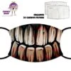 Teeth Face Cover With Filters -CheekyNeep Store face cover teeth CN 0018 0193 by cheekyneep.com