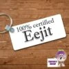 Rectangular Keyring Showing "100% Certified Eejit" -CheekyNeep Store rectangular plastic two sided keyring 100pc eejit CN 0008 0005 by cheekyneep.com