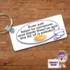 Rectangular Keyring Showing "Ever Just Listen....IQ Of A Potato?" -CheekyNeep Store rectangular plastic two sided keyring IQ potato listen CN 0008 0034 by cheekyneep.com