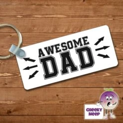 Rectangular Keyring Showing "Awesome Dad"