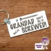 Rectangular Keyring Showing "If Grandad Can't Fix It.." -CheekyNeep Store rectangular plastic two sided keyring if grandad cant fix it CN 0008 0063 by cheekyneep.com