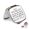 Compact Mirror Saying "Only A Woman...Man Flu" 2 Compact Mirror Saying "Only A Woman...Man Flu" -CheekyNeep Store square compact mirror epidural CN 0015 0010 by cheekyneep.com