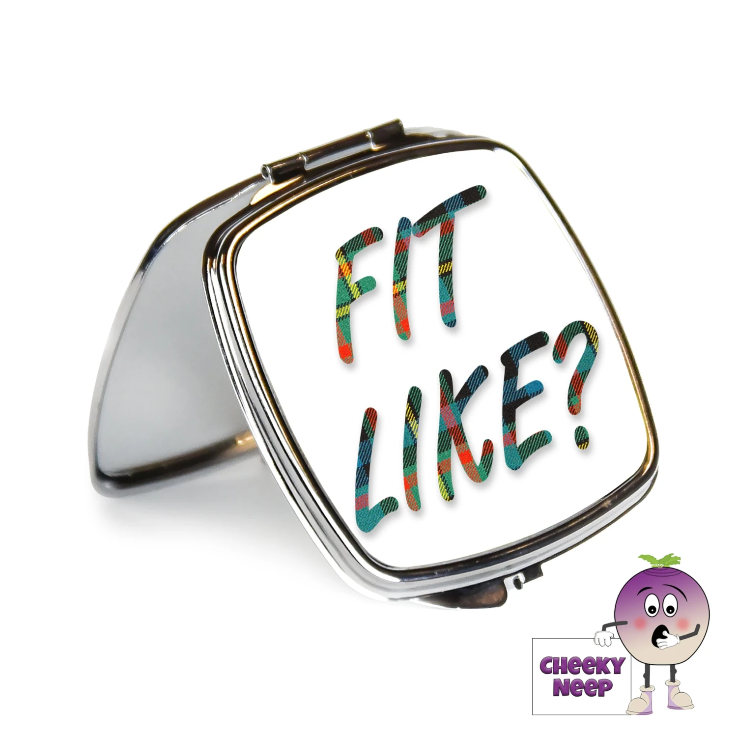 Compact Mirror Saying "Fit Like?" In White 3 Compact Mirror Saying "Fit Like?" In White