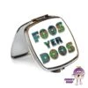 Compact Mirror Saying "Foos Yer Doos" White -CheekyNeep Store square compact mirror foos yer doos CN 0015 0021 by cheekyneep.com