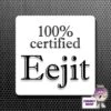 Square Fridge Magnet Saying "100% Certified Eejit" -CheekyNeep Store square plastic magnet 100pc eejit CN 0012 0005 by cheekyneep.com