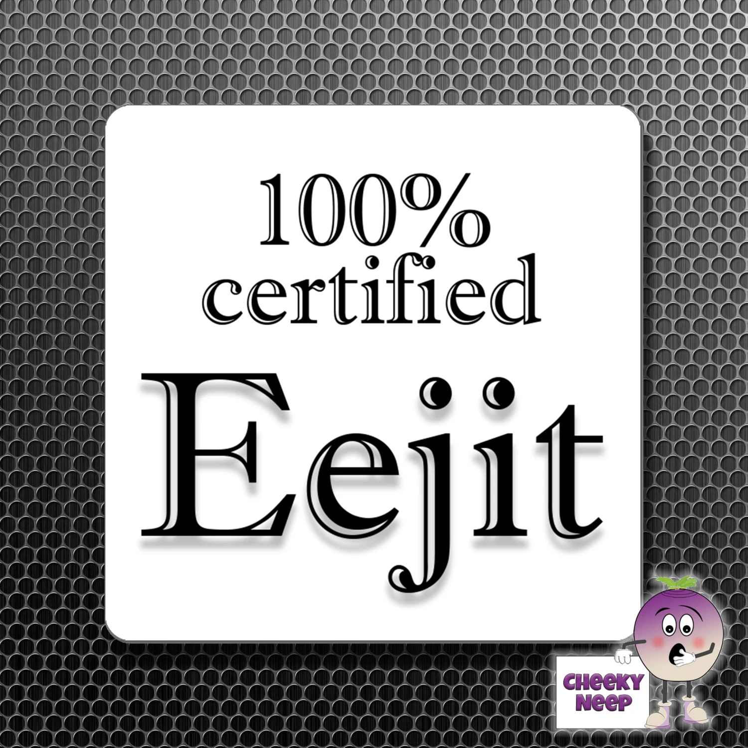 Square Fridge Magnet Saying "100% Certified Eejit" 3 Square Fridge Magnet Saying "100% Certified Eejit"