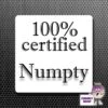 Square Fridge Magnet Saying "100% Certified Numpty" 2 Square Fridge Magnet Saying "100% Certified Numpty" -CheekyNeep Store square plastic magnet 100pc numpty CN 0012 0030 by cheekyneep.com