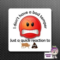 Square Fridge Magnet Saying "I Don't Have A Bad Temper..."