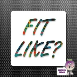 Square Fridge Magnet Saying "Fit Like?" White